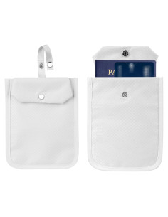 Billetera de Viaje LUEXBOX 2Pack con Bolsillo Oculto Blanco