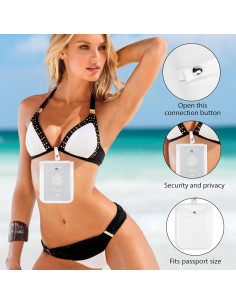 Billetera de Viaje LUEXBOX 2Pack con Bolsillo Oculto Blanco 2