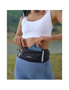 Cinturón de Correr PELLIOT Negro Ajustable Resistente al Agua 2