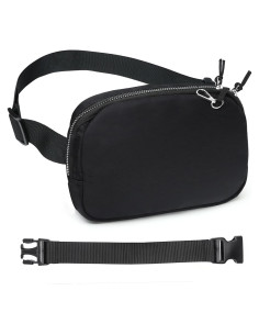 Bolsa de Cintura Fependu Negra para Mujeres, 20.32x13.97cm
