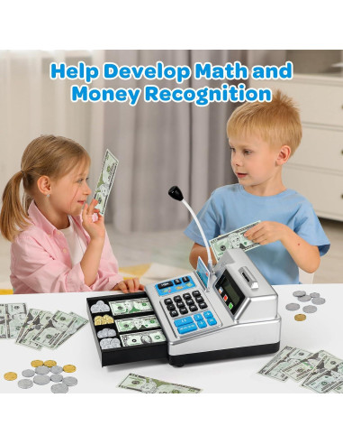 Registradora de Juguete Shantou con 103 Piezas y Calculadora