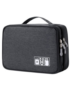 Organizador de Viaje Electrónico mygreen Negro Doble Capa 22.86 cm