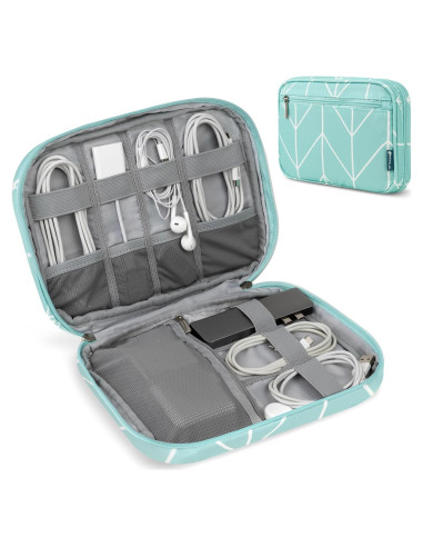 Organizador de Cables PAVILIA Verde Azulado 25.4x17.3 cm