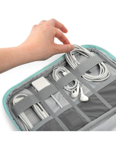 Organizador de Cables PAVILIA Verde Azulado 25.4x17.3 cm
