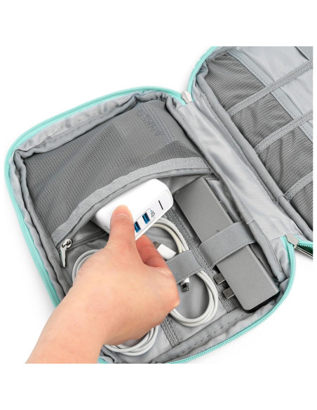 Organizador de Cables PAVILIA Verde Azulado 25.4x17.3 cm