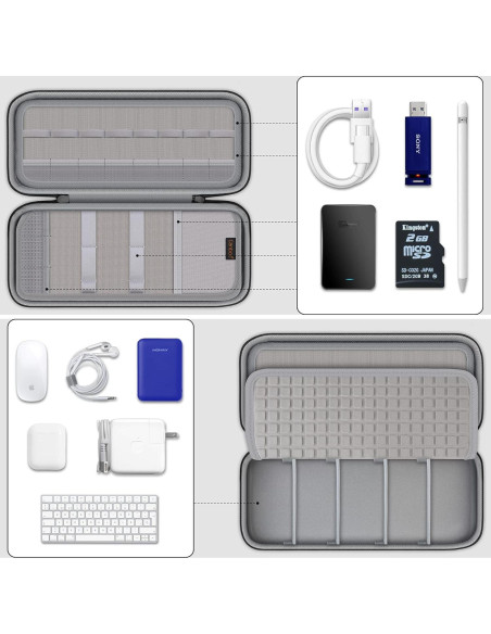 Organizador Electrónico de Cables Canboc Negro 32.5x14.6x6.1 cm