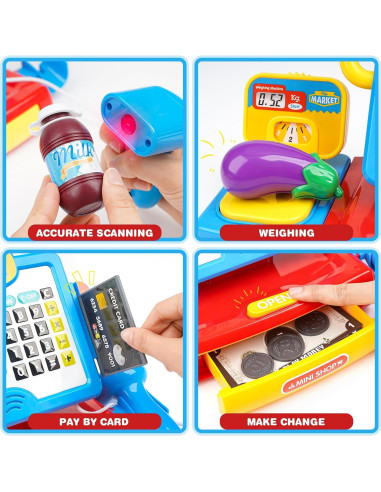 Caja Registradora Juguete Dreamon con Calculadora y Accesorios