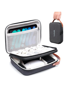 Organizador Electrónico Luxtude Doble Capa Negro 23.6x17cm