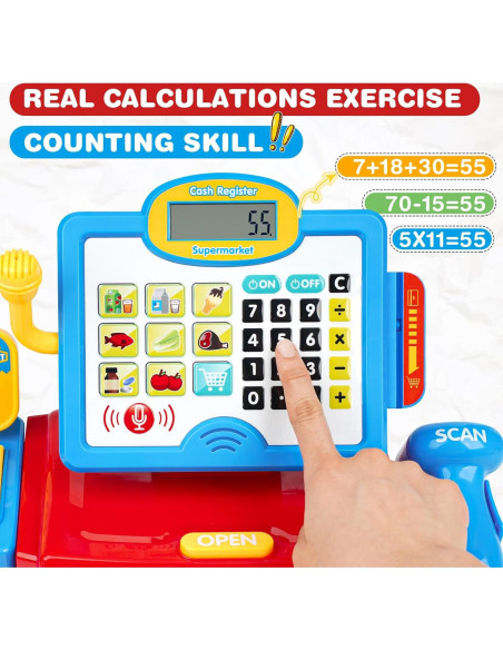 Caja Registradora Juguete Dreamon con Calculadora y Accesorios