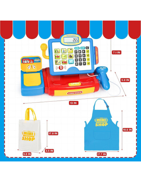 Caja Registradora Juguete Dreamon con Calculadora y Accesorios