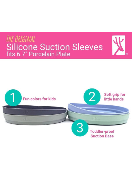 Mangas de Succión de Silicona Elk y Amigos para Plato 17 cm