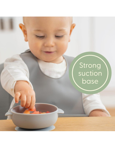 Set de Cuencos y Cucharas de Silicona UpwardBaby - 4 Piezas