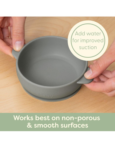 Set de Cuencos y Cucharas de Silicona UpwardBaby - 4 Piezas