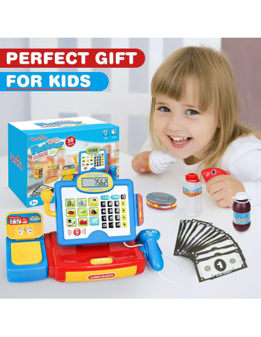 Caja Registradora Juguete Dreamon con Calculadora y Accesorios