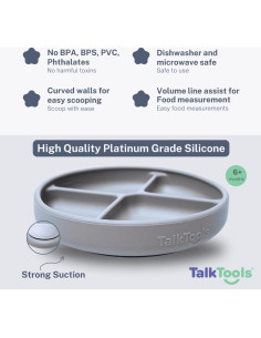 Plato de Silicona TalkTools Itsy Nube para Bebés 1 Cuenta 2