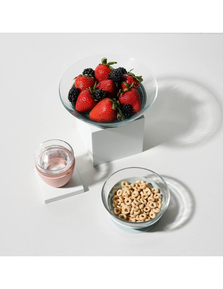 BEABA Set de Comida de Vidrio 3 Piezas Antideslizante Rosa