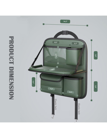 Organizador de Asiento Trasero de Coche DURASIKO QCD12 Plegable