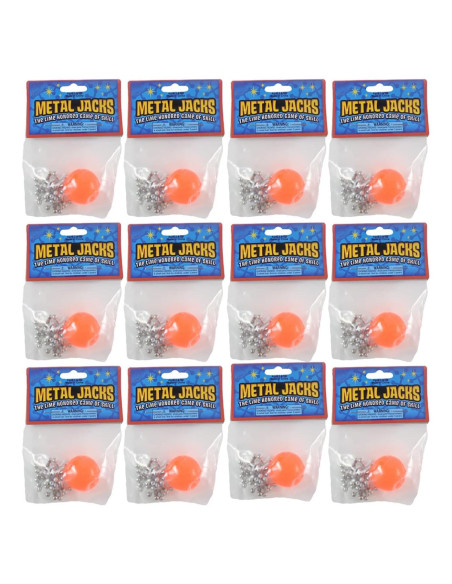 Juego de Jacks Clásico - 12 Juegos de Metal con Pelota Juego de Jacks Clásico - 12 Juegos de Metal con Pelota
