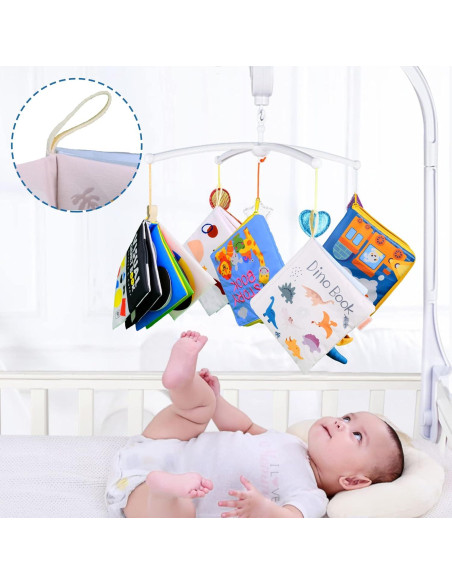 Libro de Tela para Bebés Richgv Dino 0-12 Meses 3D Libro de Tela para Bebés Richgv Dino 0-12 Meses 3D