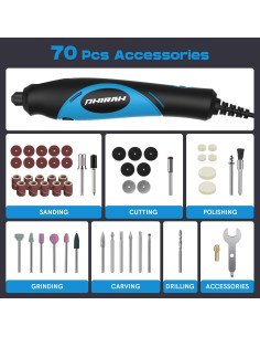 Kit de Herramienta Rotativa PHIRAH 18V con 70 Accesorios 2