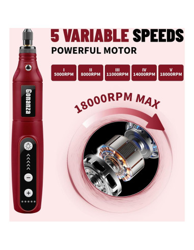 Kit de Herramienta Rotativa Inalámbrica Gonanza 62 Accesorios