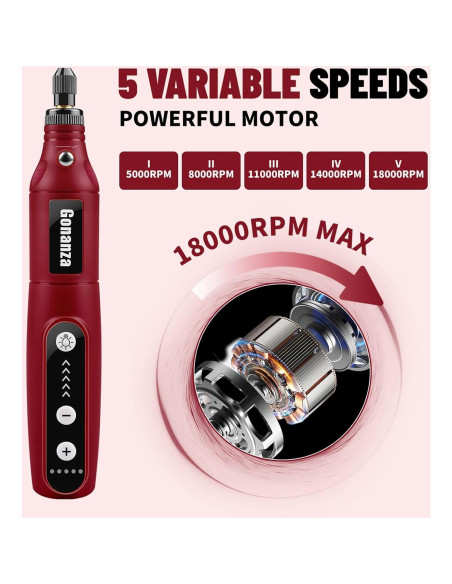 Kit de Herramienta Rotativa Inalámbrica Gonanza 62 Accesorios