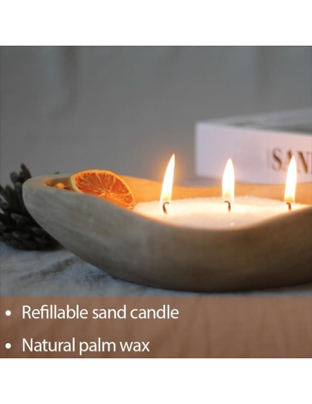 Kit de Velas DIY GrusoSP con Tazón de Madera y 30 Mechas