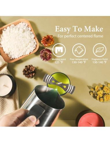 Cera de Soja 2.27kg SACATR para Fabricación de Velas DIY