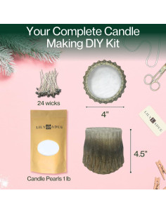 Kit de Fabricación de Velas LILY LADUE 0.45kg con Tazón de Vidrio 2