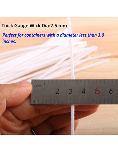 Kit para Hacer Velas MILIVIXAY 300pcs Mechas Algodón 8.9-20.3cm