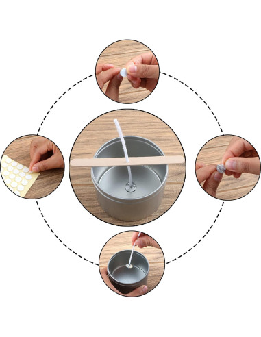 Kit para Hacer Velas MILIVIXAY 300pcs Mechas Algodón 8.9-20.3cm