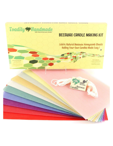 Kit de Fabricación de Velas de Cera de Abeja Toadily Handmade - 10 Hojas 42.9x20.8 cm
