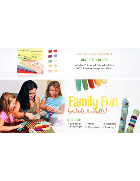 Kit de Fabricación de Velas de Cera de Abeja Toadily Handmade - 10 Hojas 42.9x20.8 cm