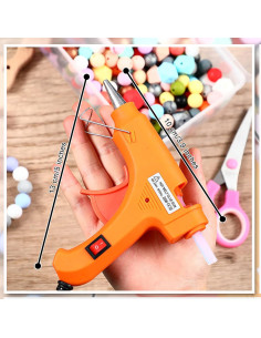 Kit de 8 Mini Pistolas de Pegamento Caliente Zhengmy con 40 Barras 2