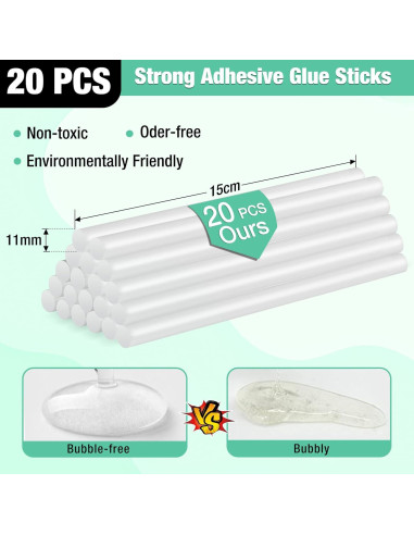 Pistola de Pegamento Caliente Inalámbrica HAUSHOF 20V con 20 Barras