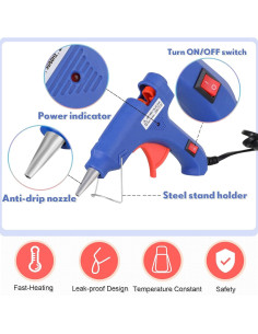 Kit de 24 Mini Pistolas de Pegamento Nuenen con Palitos 50u 2