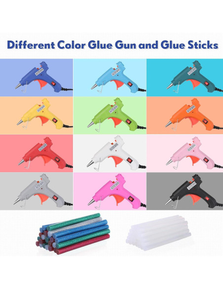 Kit de 24 Mini Pistolas de Pegamento Nuenen con Palitos 50u