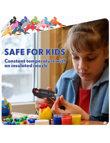 Kit de 24 Mini Pistolas de Pegamento Nuenen con Palitos 50u