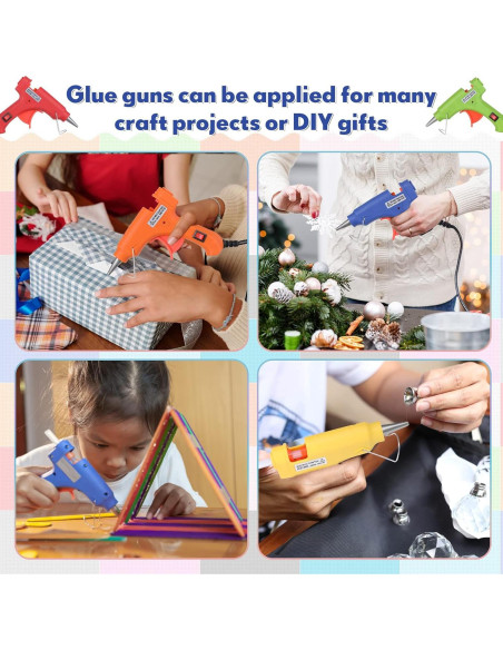 Kit de 24 Mini Pistolas de Pegamento Nuenen con Palitos 50u
