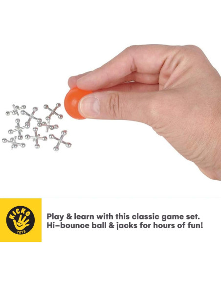 Juego de Jacks de Metal Kicko - 12 Juegos - Diversión para Niños