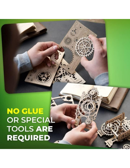 Rompecabezas 3D UGEARS Vieja Torre del Reloj - Modelo Mecánico de Madera