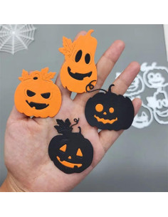 4 Piezas Troqueles de Metal Fantasmas de Calabaza para DIY 2