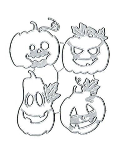 4 Piezas Troqueles de Metal Fantasmas de Calabaza para DIY