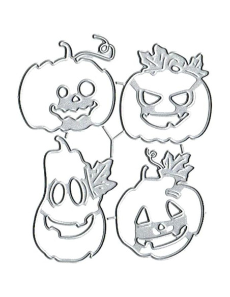 4 Piezas Troqueles de Metal Fantasmas de Calabaza para DIY