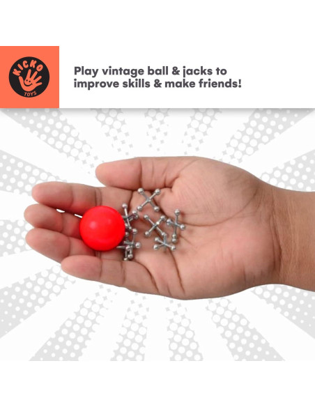 Juego de Jacks de Metal Kicko - 12 Juegos - Diversión para Niños