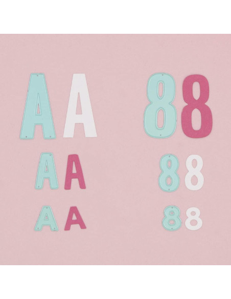 Set de 10 Troqueles Números Craftelier 2 cm para Scrapbooking