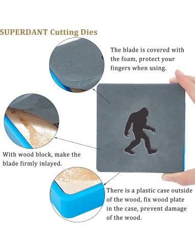 Troqueles de Corte de Madera SUPERDANT para Cuero 10x10cm