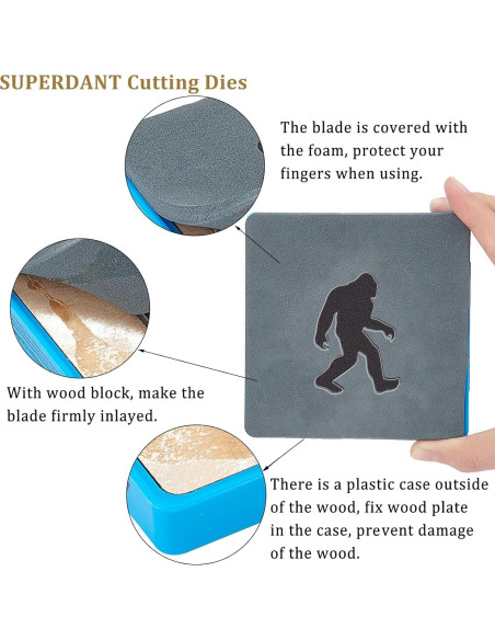 Troqueles de Corte de Madera SUPERDANT para Cuero 10x10cm