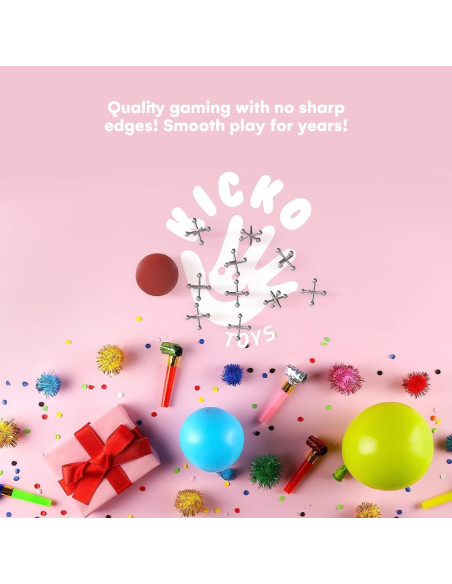 Juego de Jacks de Metal Kicko - 12 Juegos - Diversión para Niños
