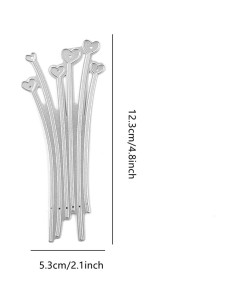 Troquel de Metal Corazón CYFUN para Scrapbooking 30.48cm 2
